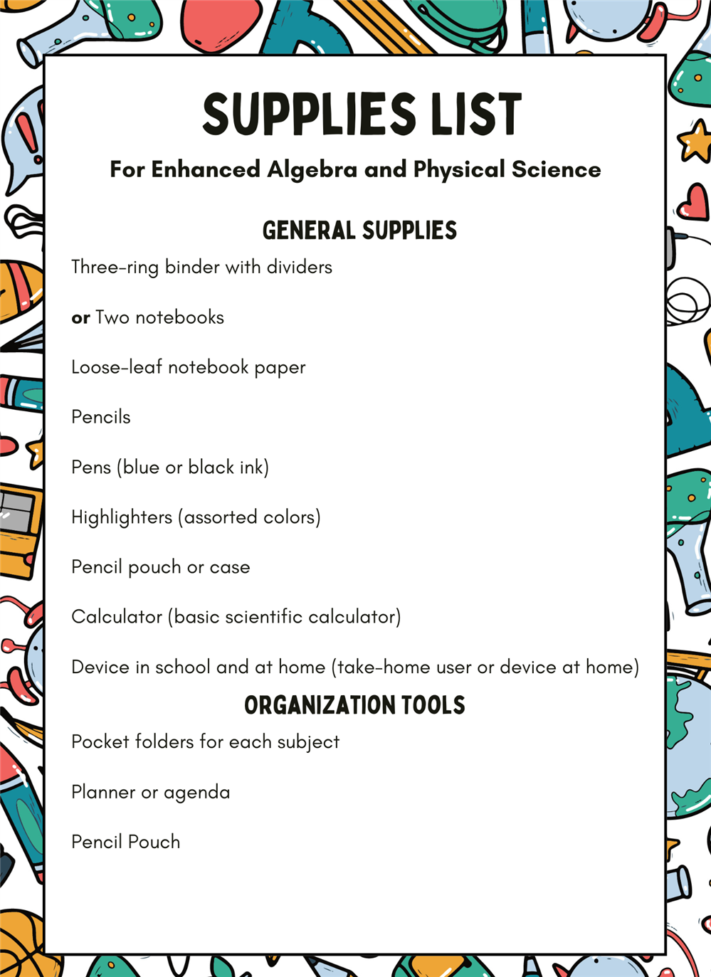 Supply List